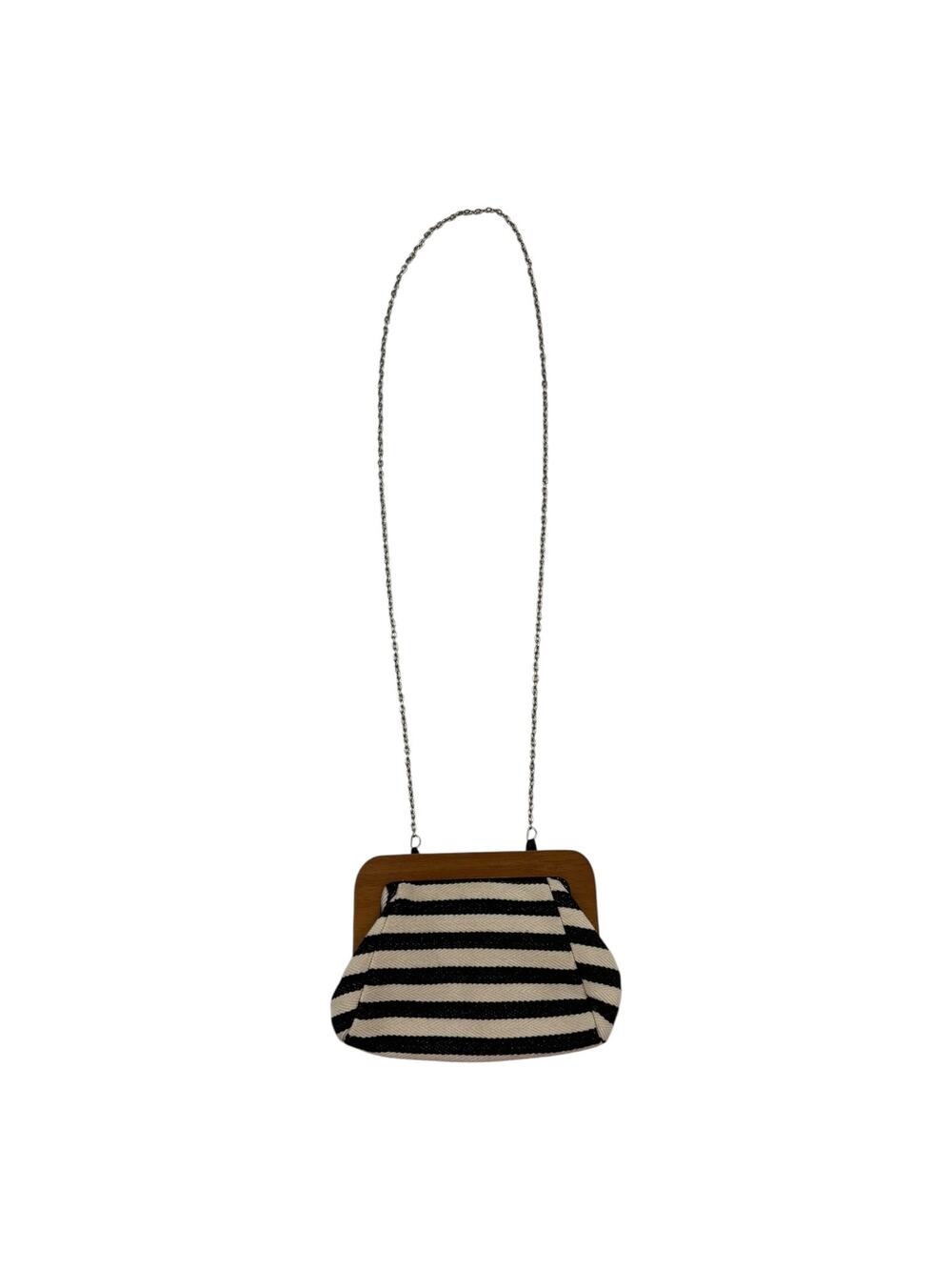 Sole Society Black/Cream Striped Crossbody
